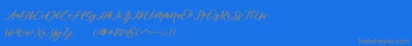 Weitere Informationen zur famous -Schriftart famous -Schriftart – Graue Schriften auf blauem Hintergrund