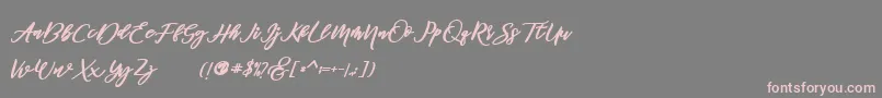 famous  Font – Pink Fonts on Gray Background