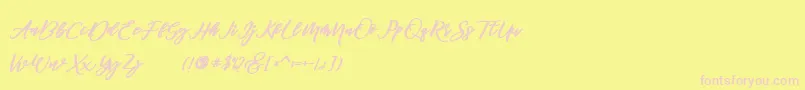 Подробнее о шрифте famous  Шрифт famous  – розовые шрифты на жёлтом фоне