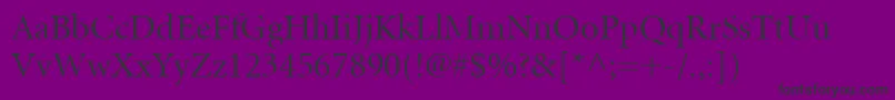 Czcionka MinionLtRegularDisplay – czarne czcionki na fioletowym tle