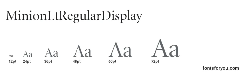 Размеры шрифта MinionLtRegularDisplay