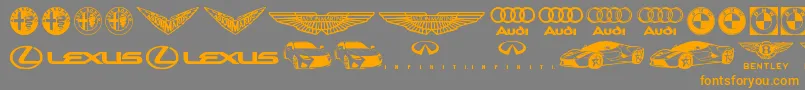 Подробнее о шрифте Famous Car 1 Шрифт Famous Car 1 – оранжевые шрифты на сером фоне