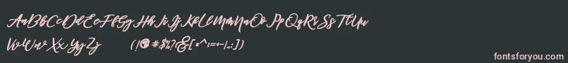 famous demo Font – Pink Fonts on Black Background