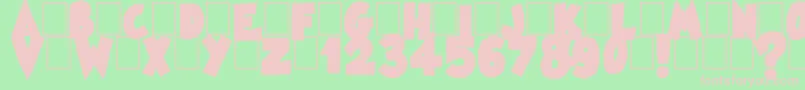 Famous Oldies Black Font – Pink Fonts on Green Background