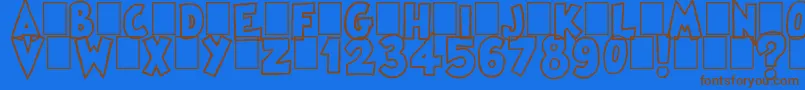 Шрифт Famous Oldies Plain – коричневые шрифты на синем фоне