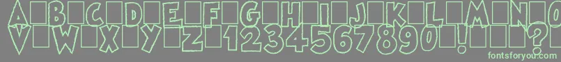 Шрифт Famous Oldies Plain – зелёные шрифты на сером фоне