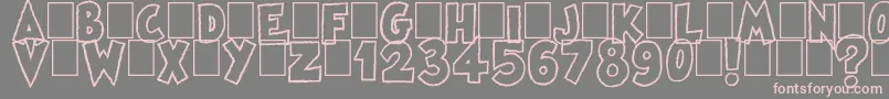 フォントFamous Oldies Plain – 灰色の背景にピンクのフォント