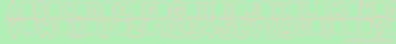 Famous Oldies Plain Font – Pink Fonts on Green Background
