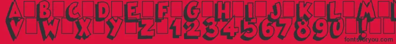 Famous Oldies Shad Font – Black Fonts on Red Background