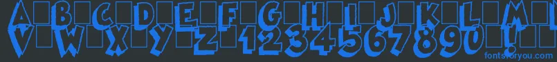 Famous Oldies Shad Font – Blue Fonts on Black Background