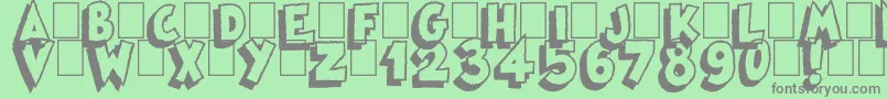 Famous Oldies Shad Font – Gray Fonts on Green Background