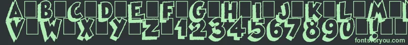 Famous Oldies Shad Font – Green Fonts on Black Background
