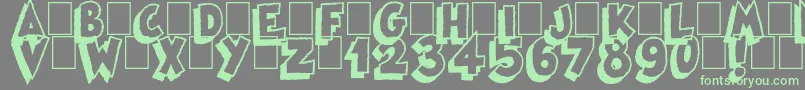 Famous Oldies Shad Font – Green Fonts on Gray Background