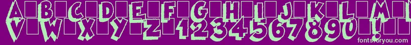 Famous Oldies Shad Font – Green Fonts on Purple Background