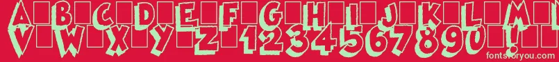 Famous Oldies Shad Font – Green Fonts on Red Background
