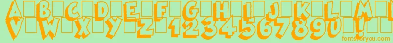 Famous Oldies Shad Font – Orange Fonts on Green Background