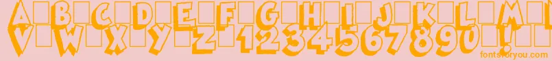 Famous Oldies Shad Font – Orange Fonts on Pink Background