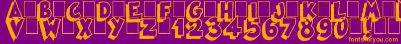 Famous Oldies Shad Font – Orange Fonts on Purple Background
