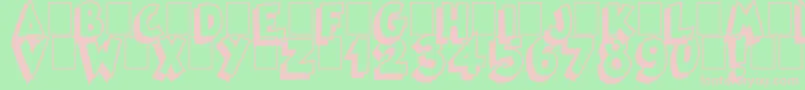Famous Oldies Shad Font – Pink Fonts on Green Background