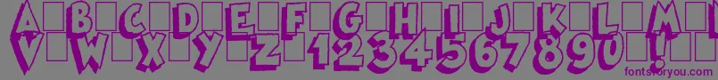 Famous Oldies Shad Font – Purple Fonts on Gray Background