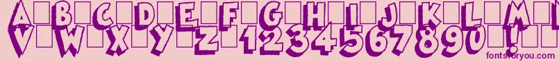 Famous Oldies Shad Font – Purple Fonts on Pink Background