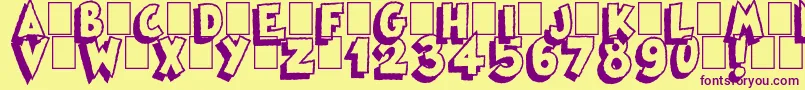 Famous Oldies Shad Font – Purple Fonts on Yellow Background
