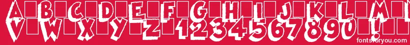 Famous Oldies Shad Font – White Fonts on Red Background