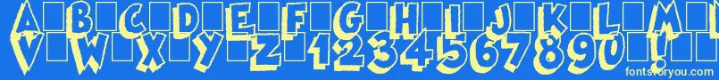 Famous Oldies Shad Font – Yellow Fonts on Blue Background