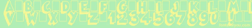 Famous Oldies Shad Font – Yellow Fonts on Green Background