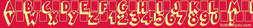 Famous Oldies Shad Font – Yellow Fonts on Red Background