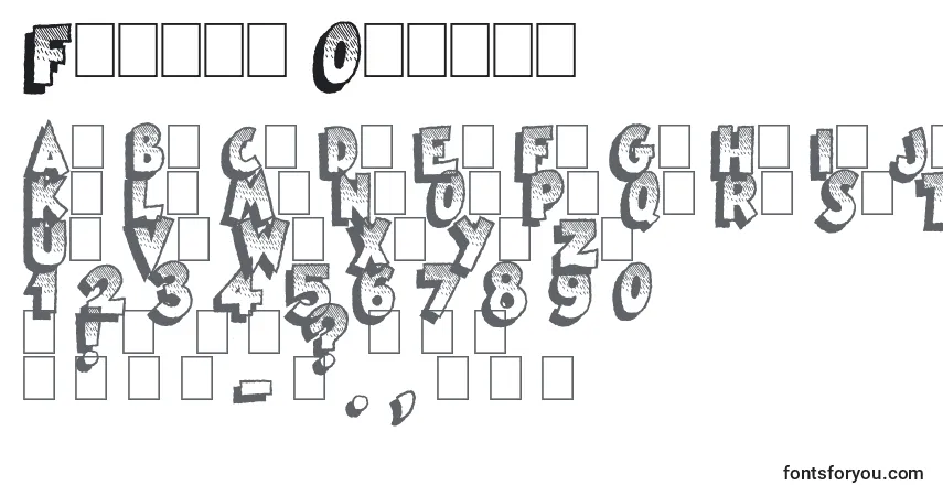 A fonte Famous Oldies – alfabeto, números, caracteres especiais