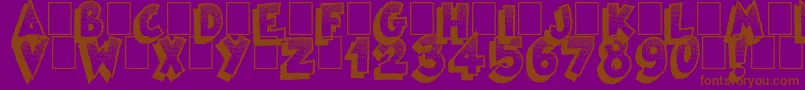 Famous Oldies Font – Brown Fonts on Purple Background