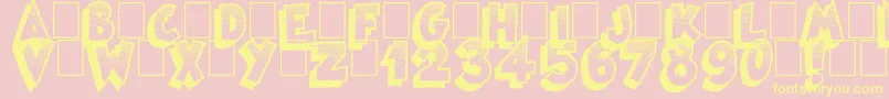 Famous Oldies Font – Yellow Fonts on Pink Background