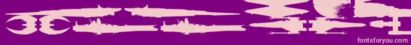 famous ships Font – Pink Fonts on Purple Background