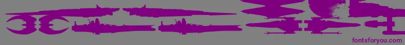 Шрифт famous ships – фиолетовые шрифты на сером фоне