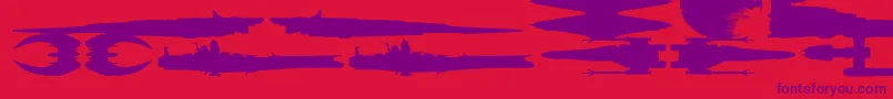 famous ships Font – Purple Fonts on Red Background