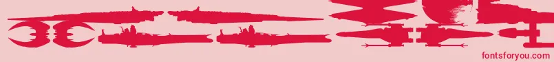 famous ships Font – Red Fonts on Pink Background