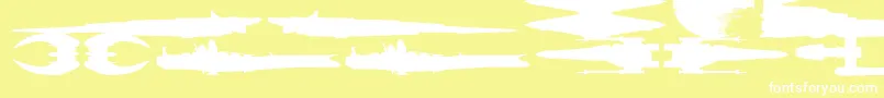 famous ships Font – White Fonts on Yellow Background