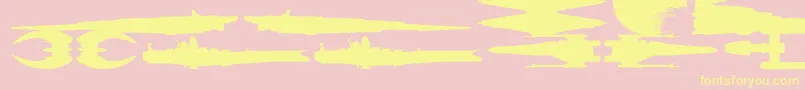 famous ships Font – Yellow Fonts on Pink Background
