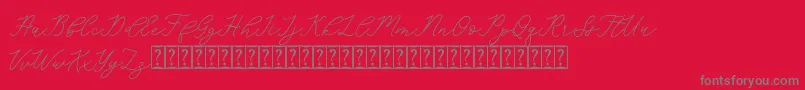 More about famous Font famous Font – Gray Fonts on Red Background