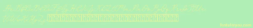 More about famous Font famous Font – Yellow Fonts on Green Background