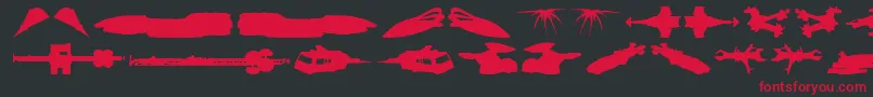 Police famousspaceships2 – polices rouges sur fond noir