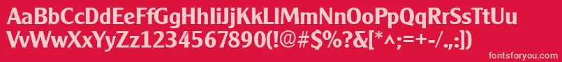 ClearfacegothicBold Font – Pink Fonts on Red Background