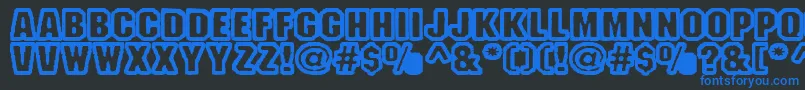 FANAO    Font – Blue Fonts on Black Background