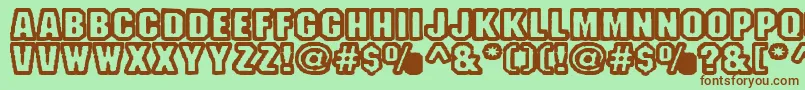 FANAO    Font – Brown Fonts on Green Background