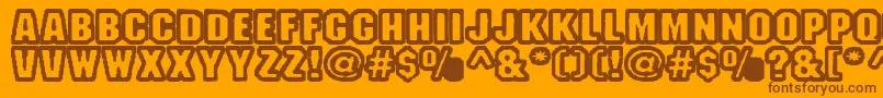 FANAO    Font – Brown Fonts on Orange Background