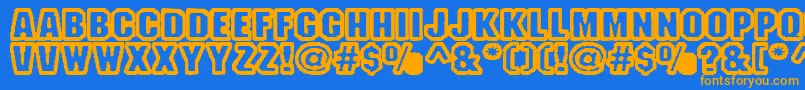 FANAO    Font – Orange Fonts on Blue Background