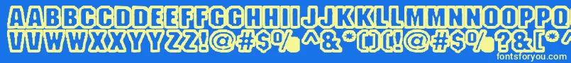 FANAO    Font – Yellow Fonts on Blue Background