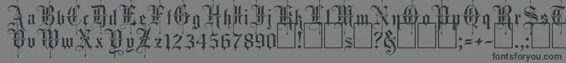 Fancy Card Text Font – Black Fonts on Gray Background