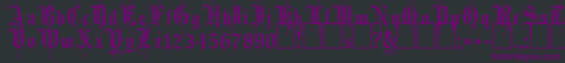 Fancy Card Text Font – Purple Fonts on Black Background